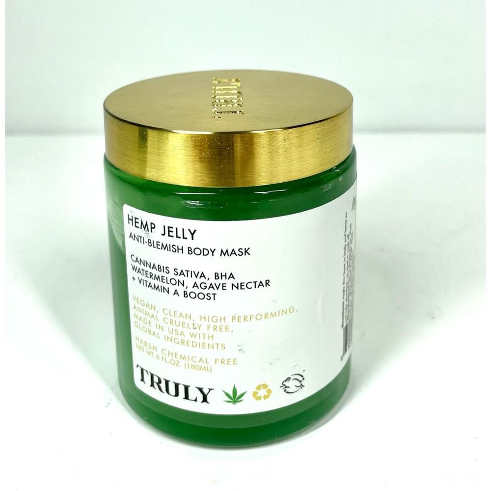 Truly Beauty Hemp Jelly Anti Blemish Body Mask Watermelon Agave Nectar 6 oz